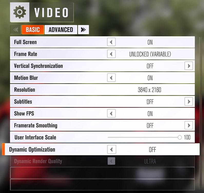 Forza Horizon 3 PC Graphics Settings, Controls Menu Detailed