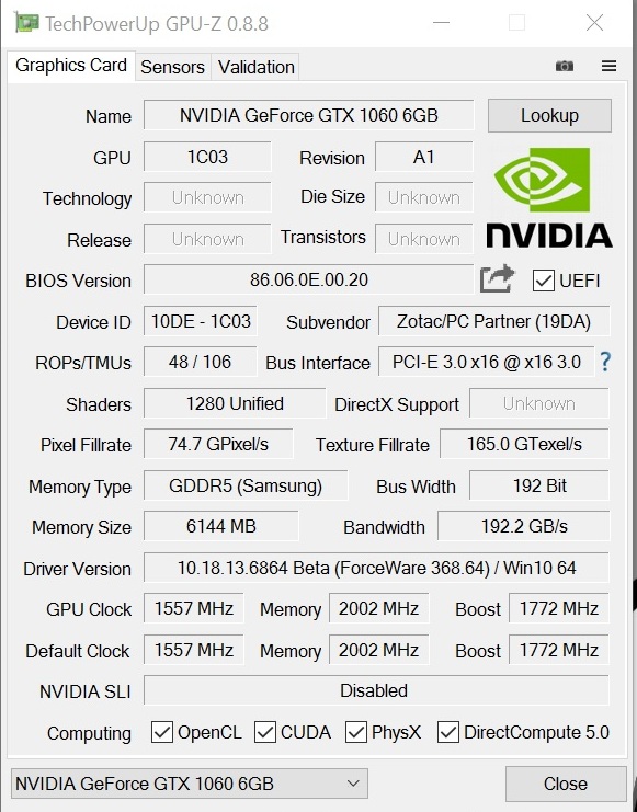 Nvidia 1060 sale review