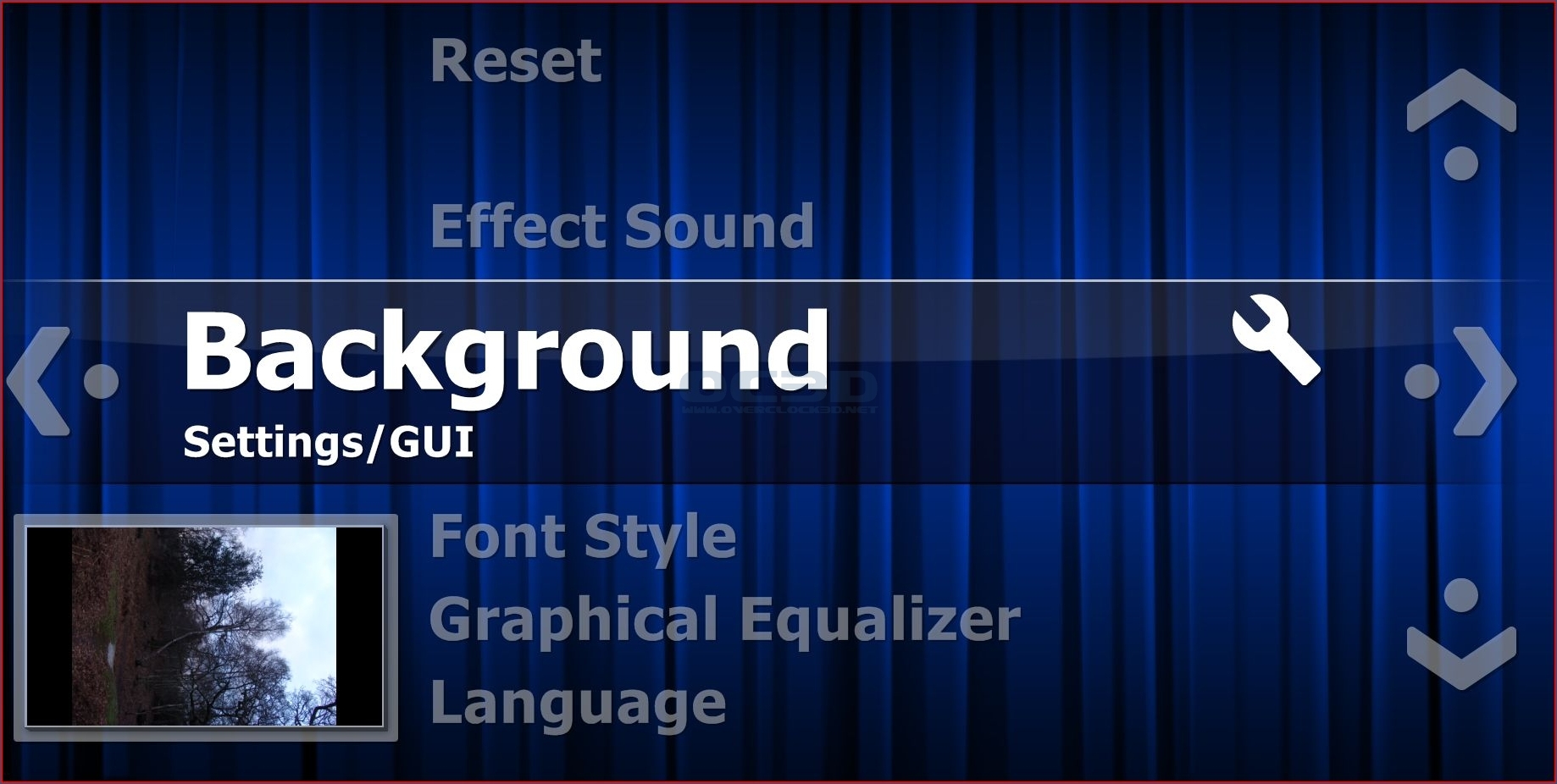 iMon Settings Menu