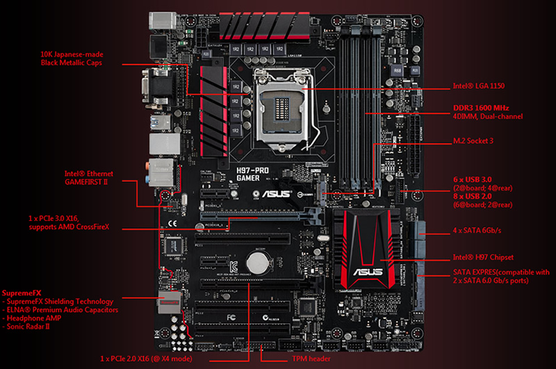 ASUS H97 PRO GAMER MOTHERBOARD DRIVERS M4737 WIN 10 DUEL LAYER