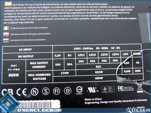 Be Quiet! Dark Power Pro 650w Specs