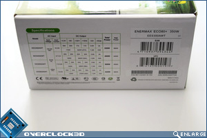Enermax ECO80+ 350w Box Side