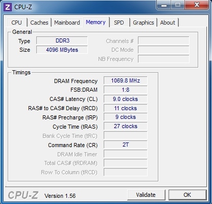 Gigabyte Z68XP-UD3P Memory Timings