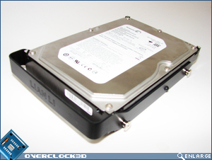 X2000 Hard Drive fitted with rail