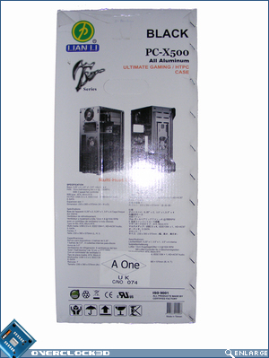 X500 Packaging box side