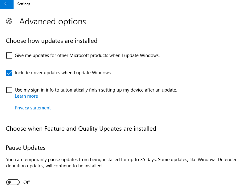 A future Windows 10 update will allow users to opt-out of driver updates