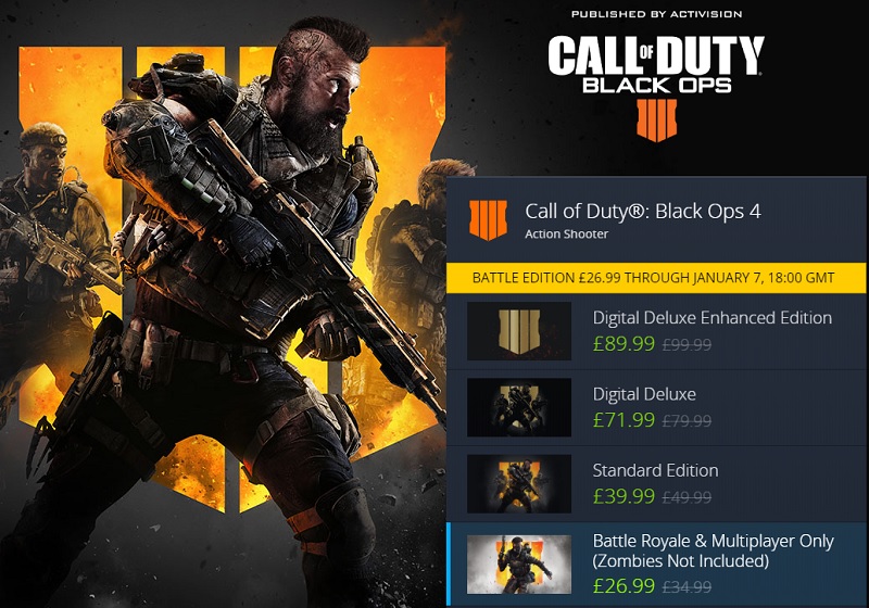 Activision releases cheaper, Zombie-Free Black Ops 4 version