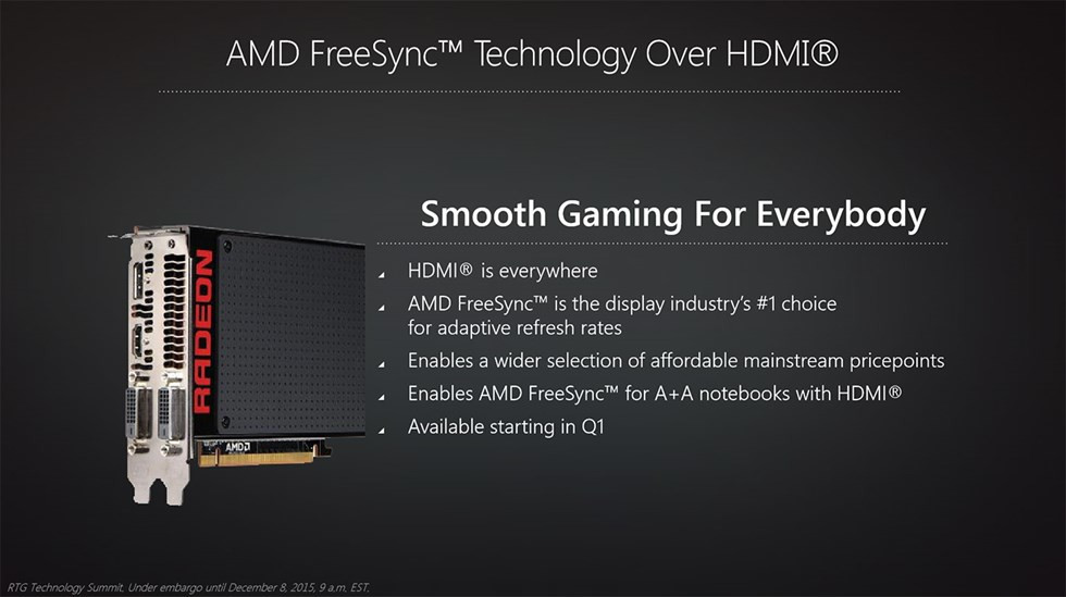 AMD FreeSync through HDMI and HDR Support