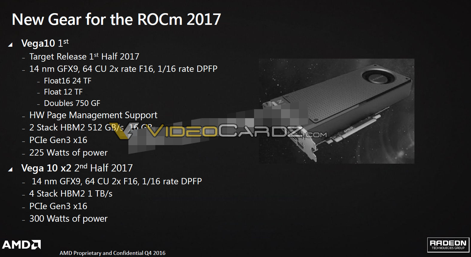 AMD Vega 10 internal slides leak revealing GPU clock speeds