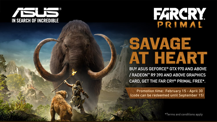 ASUS Giving away Far Cry Primal codes with select GPUs