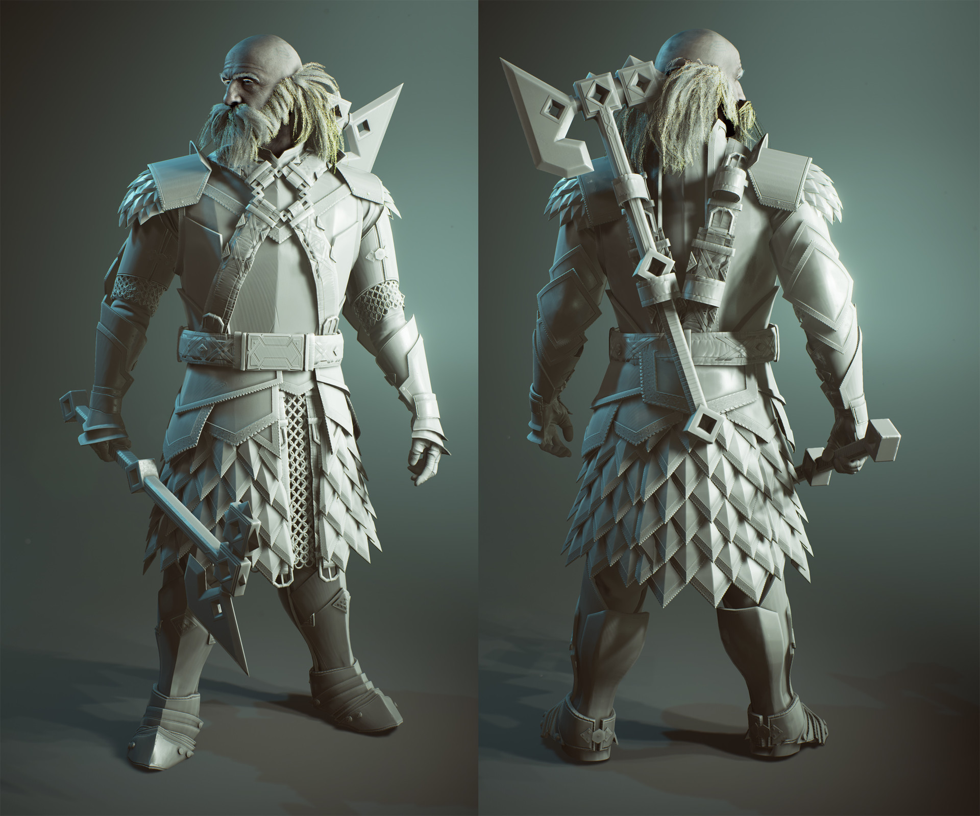 Dwarf Dwalin Realtime Model created in Unreal engine 4