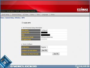 Virtual WPS button