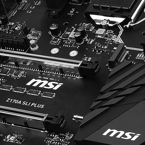 Have a look at the All Black Z170A SLI PLUS MOTHERBOARD
