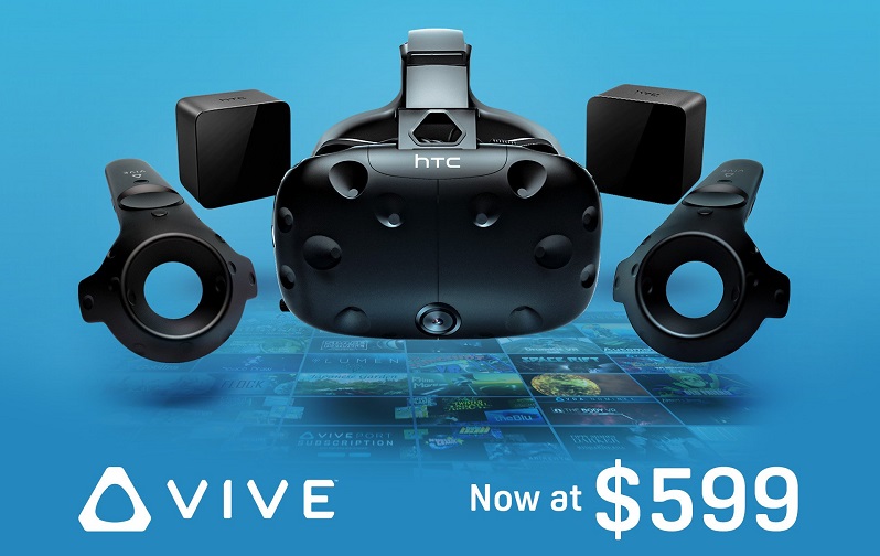 HTC reduces Vive VR headset pricing by $200