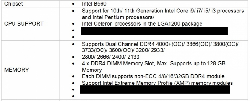 Intel's B560 will feature support for DDR4 overclocking - A response to AMD/Ryzen