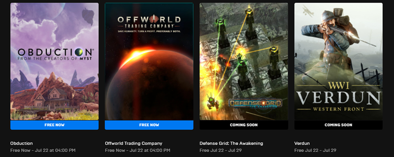 Offworld Trading Company and Obduction are now available for free on the Epic Games Store