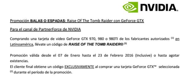 Rise of the Tomb Raider will be bundles with Nvidia GPUs