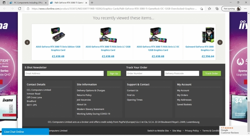 Scalping at retail - The UK Retailer that tried to charge £3000 for an RTX 3080 Ti...