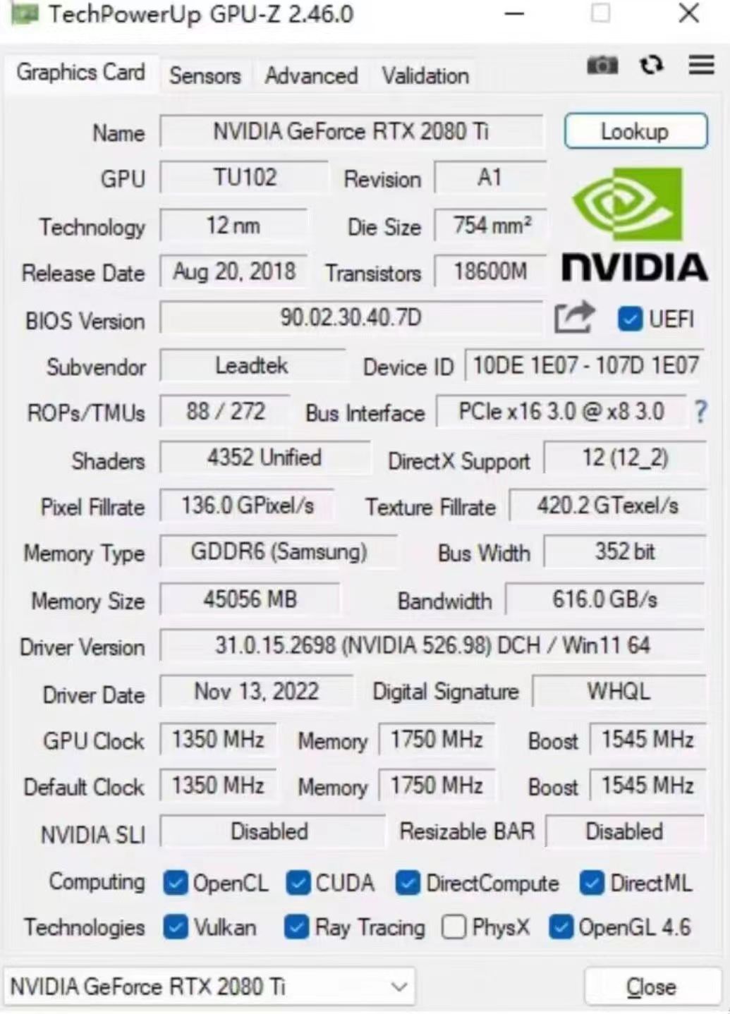 GPU modder creates crazy 44GB Nvidia GeForce RTX 2080 Ti GPU